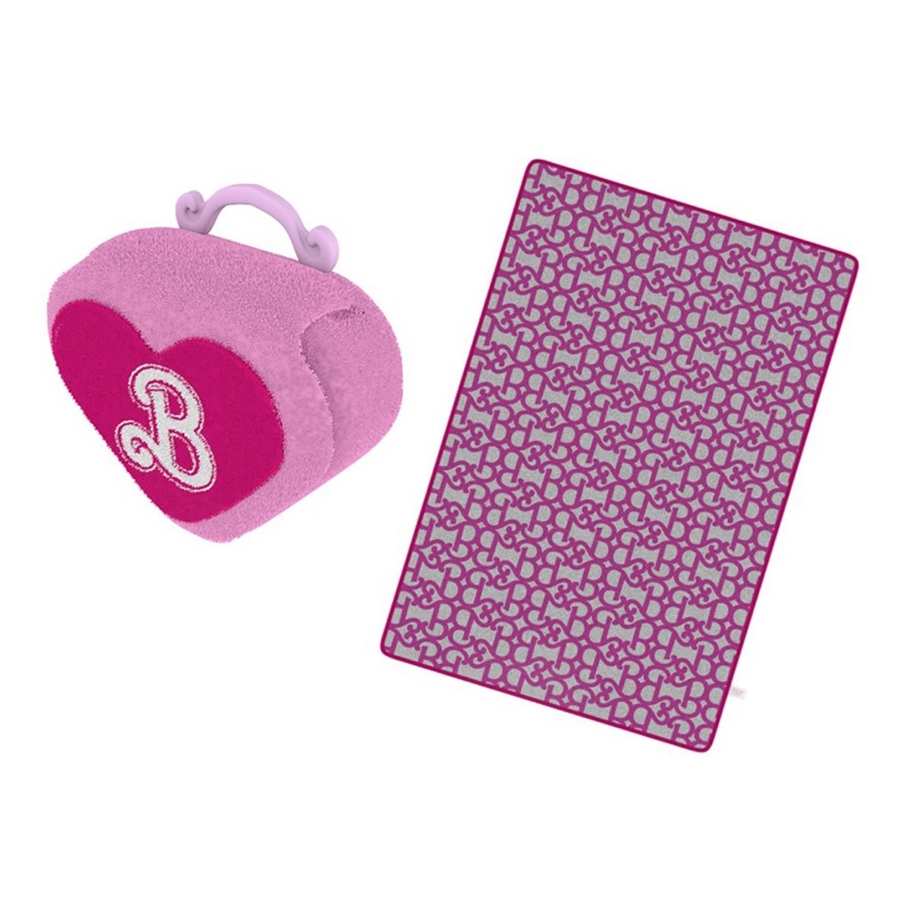 Cinemark Barbie Movie Purse And Blanket Pink Gem